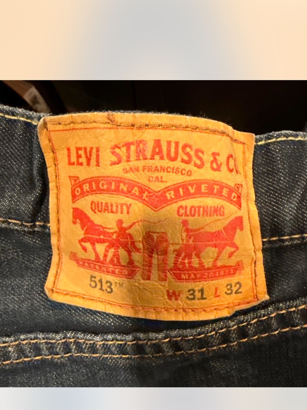Mens Levis 513 Jeans 31x32